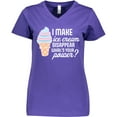 thumbnail image 3 of Inktastic I Make Ice Cream Disappear What's Your Power Women's V-Neck T-Shirt, 3 of 5