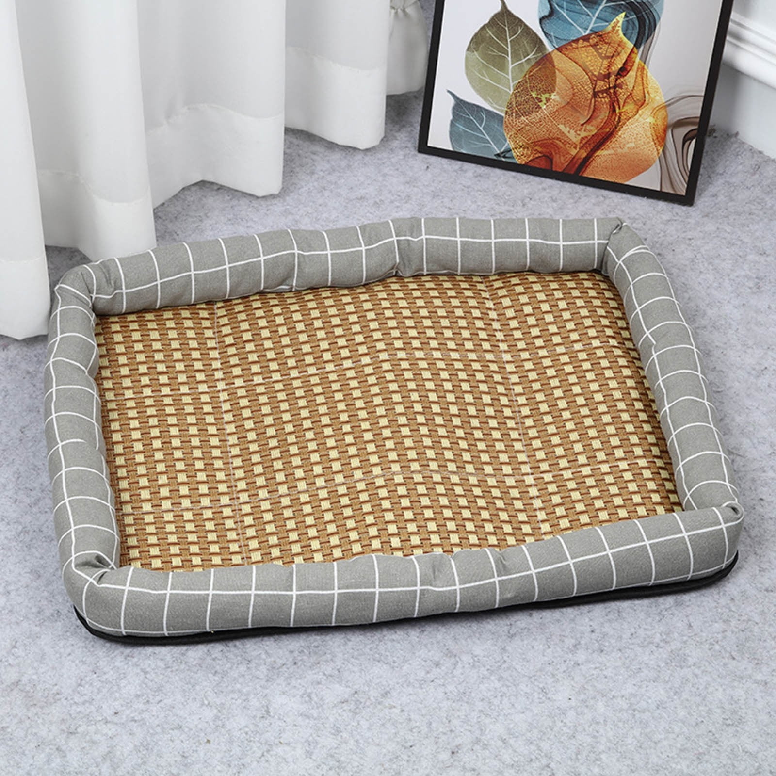Summer Pet Cooling Mat - 23.6×17.7 in Breathable Soft Non-Slip Bed for Cats & Dogs, Comfortable Cool Litter for Indoor Use, Durable Mat to Keep Small & Medium Pets Cool in Hot Weather, 1pc