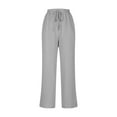thumbnail image 5 of Cavosen Linen Pants Womens High Waisted Wide Legged Pants Plus Size loose Fit Long Pants Lounge Trousers Sweatpants Casual Loose Vintage Pants Workout Pants with Pockets Solid, 5 of 5