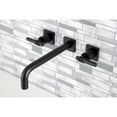 thumbnail image 2 of Kingston Brass KS6020ML Milano Two-Handle Wall Mount Roman Tub Faucet, Matte Black, 2 of 7