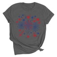 thumbnail image 2 of Vetsdori Women's Red White and Blue Shirts Short Sleeve Casual Pullover Fourth of July USA Years Anniversary Independence Day Graphic,Crew Neck Summer Shirts for Women Patriotic, 2 of 7