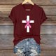 thumbnail image 1 of Fiudx Ofertas de La Semana Blusa de Manga Corta con Estampado de Moda para Mujer, Divertida Camiseta con Cuello Redondo, 1 of 4