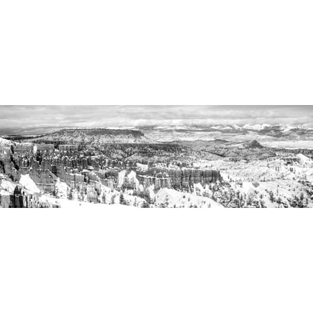 Eroded rocks in a canyon Bryce Canyon Bryce Canyon National Park Utah USA Canvas Art - Panoramic Images (6 x