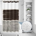 thumbnail image 2 of No Hook Shower Curtain, Black Striped Shower Curtains for Bathroom with See Through Top Window, Farmhouse Stripes Modern Abstract Art Waterproof & Washable Bath Curtain Small Stall 36"x78", 2 of 9