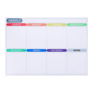 Weekly Framed Chalkboard Calendar + 2 sections, Vertical Donna
