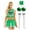 Green, variant on vastwit Womens Cheerleading Sleveeless Crop Tops with Mini Pleated Skirt Accessories Green M