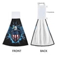 thumbnail image 4 of Shield with Flag Pattern Hawk Wings Hanging Towels with Loop Hand Towels Nylon Fastener Tape Design Dish Cloths 2 Pieces, 4 of 7