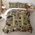 thumbnail image 2 of Castle Fairy Camo Duck Letter Initial Quilt King for Adults,Hunting Pattern King Coverlet Set, 2 of 7