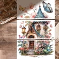 thumbnail image 4 of Juego de 3 láminas de calcomanías para manualidades, 30x15 cm (12x6 pulgadas), PVC, reutilizables e impermeables. Diseño floral con espátula., 4 of 9