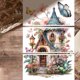 thumbnail image 4 of Juego de 3 láminas de calcomanías para manualidades, 30x15 cm (12x6 pulgadas), PVC, reutilizables e impermeables. Diseño floral con espátula., 4 of 9