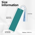 thumbnail image 3 of Kdxio Teal Print Metal Tassel Bookmarks,Perfect Gift for Art Lovers and Bookworms Metal Bookmarks for Women, 3 of 8