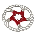 thumbnail image 1 of Disque de Frein de Vélo de Route, Rotor de Refroidissement en Acier Inoxydable avec 6 Grands Disques de Frein Flottants Rouges Creux pour Remplacement, 1 of 8