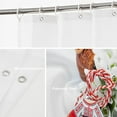 thumbnail image 5 of White Tradition Floral Decor Shower Curtain,European Bathroom Decor Polyester Fiber Plastic Rings Quick-Drying Waterproof for Bathtubs/Bathroom, 72x72 inches, 5 of 6