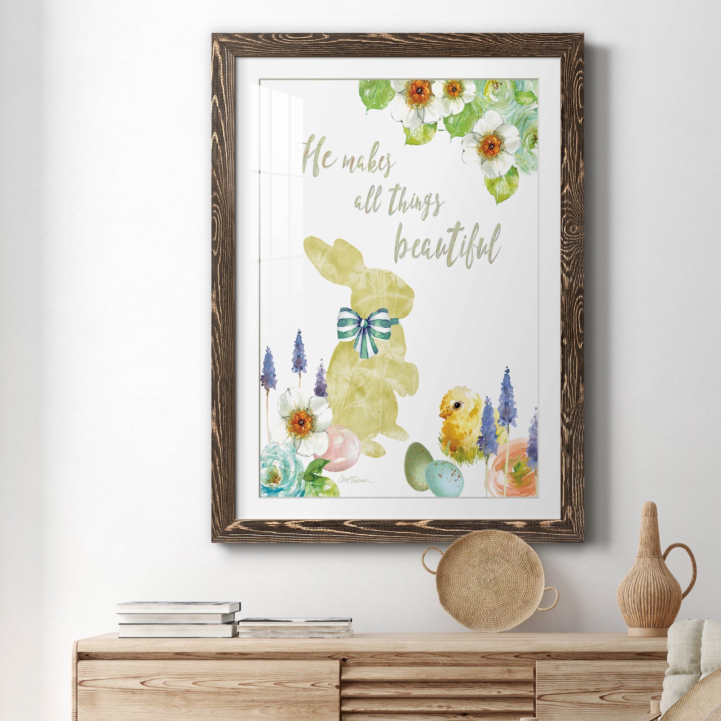 All Things Bunny - Premium Framed Print - Distressed Barnwood Frame - Ready to Hang
