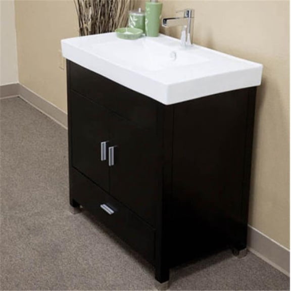 31.5 in Single sink vanity-wood-Black