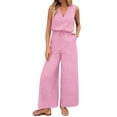 thumbnail image 2 of Capri Pants for Women Elastic High Waist Ruched Loose Fitting Comfy Cropped Summer Casual Workout Pants, 2 of 9