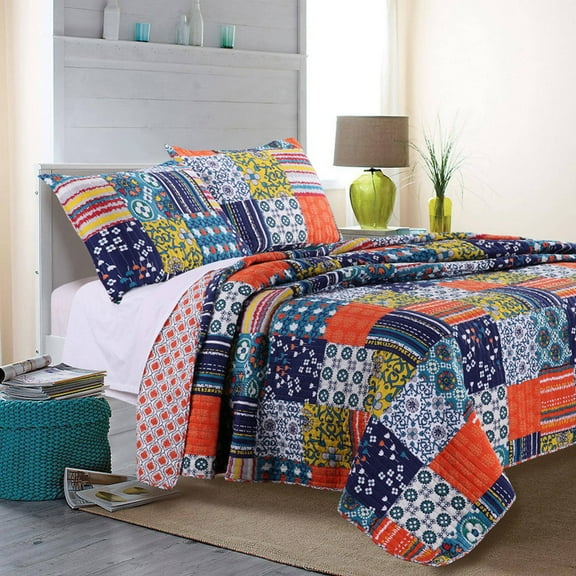 Global Trends Amity Quilt Set, Twin, Multicolor