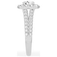 thumbnail image 5 of Unique Moments 1.50 ct Lab-Grown Round Split Shank Halo Diamond Engagement Ring 14K White Gold, 5 of 6