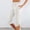 White, variant on Hueook Capri Leggings Casual Women Solid Color Elastic Waist Sports Casual Capris Pants with Side Pockets Coffee M
