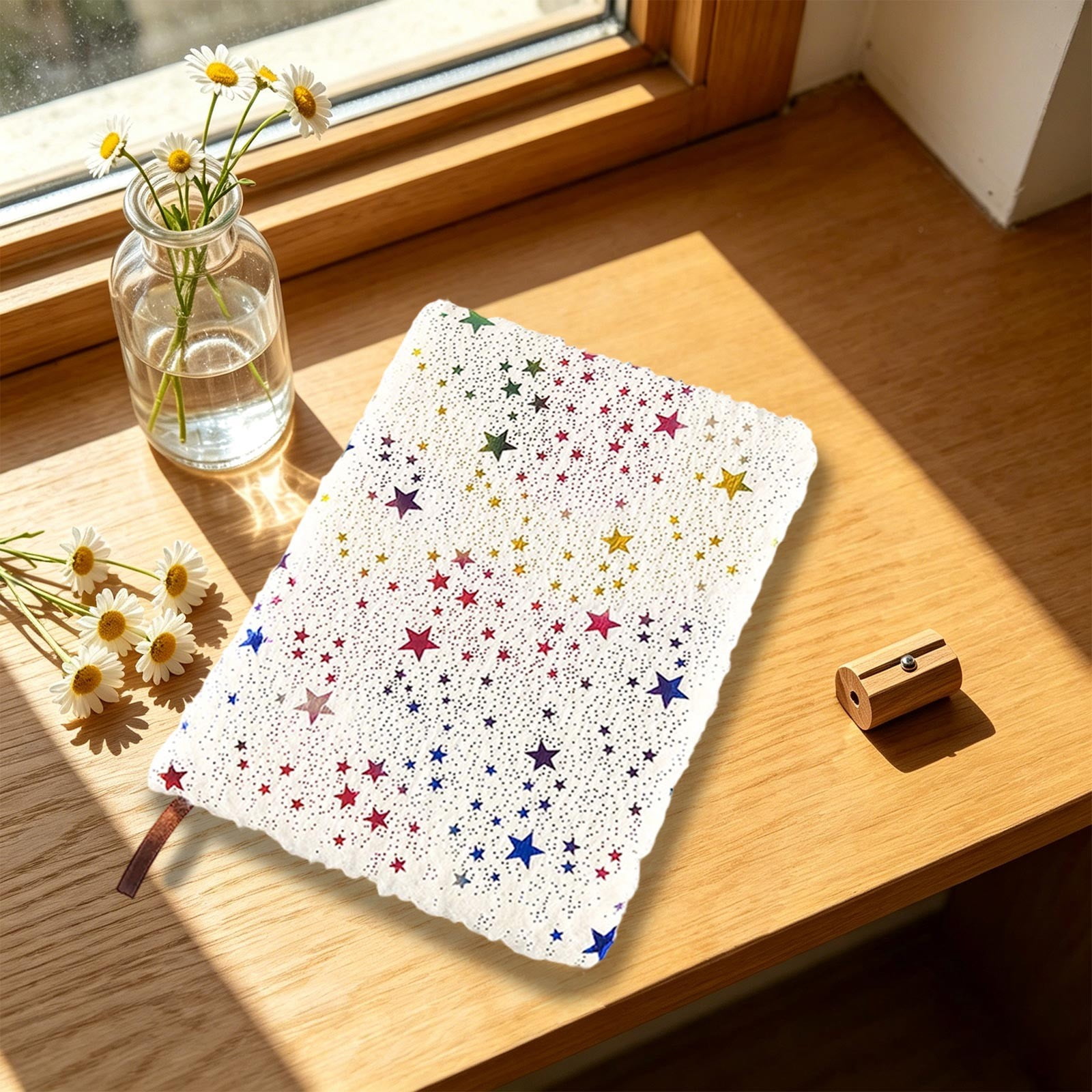 Roiihwy Plushes Cover Notebook 8.3x5.9in, Fluffy Journal for Writing, Birthday Gift for Classroom Essentials, MulticolorB