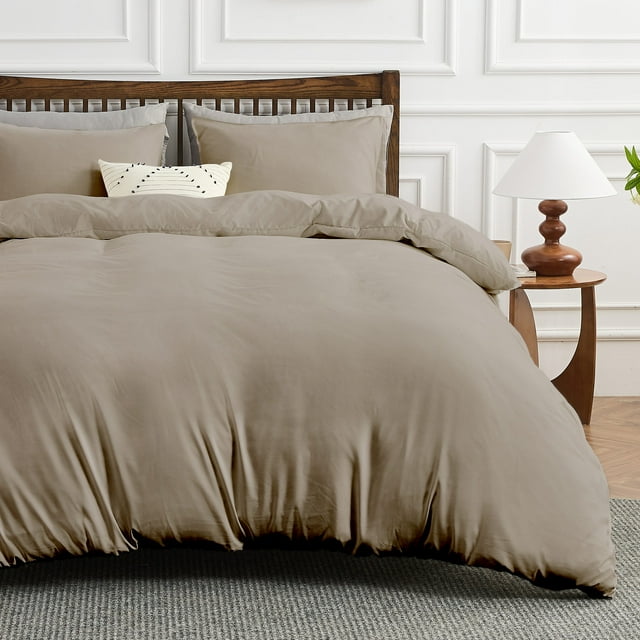 Gogreen Luxury Queen Duvet Cover, Soft & Breathable Microfiber 3 Pieces Queen Bedding Sets, Queen Comfy Duvet Cover, with Zipper Closure