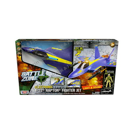 MOTOR MAX - BATTLE ZONE - ELECTRONIC F-22 RAPTOR FIGHTER JET POSEABLE (Best Fighter Jet In The World Today)