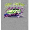 thumbnail image 2 of Car Fanatic Green Lightning Adult Heather Gray Long Sleeve Hoodie-Small, 2 of 3