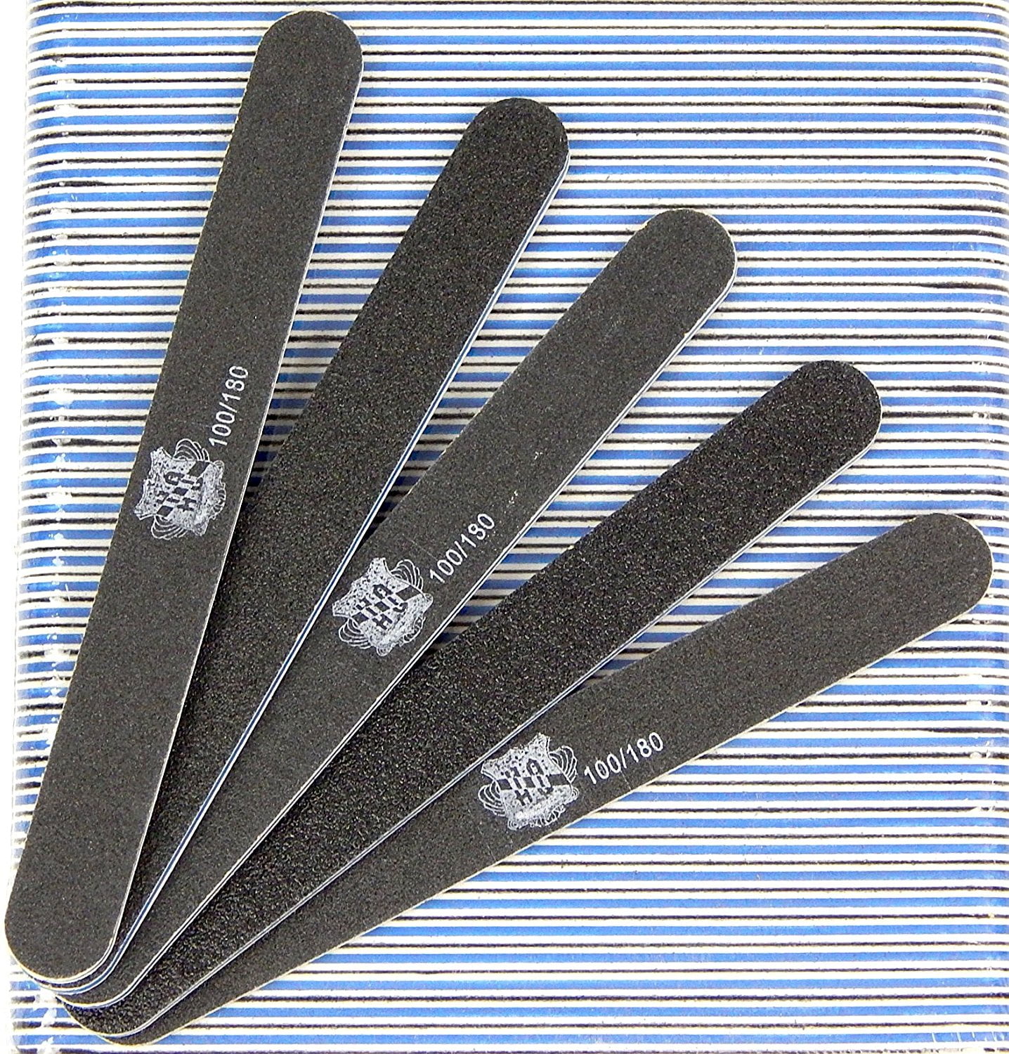 Professional Nail Files Grit 100/180 (50pcs in a Pack), Dualsided