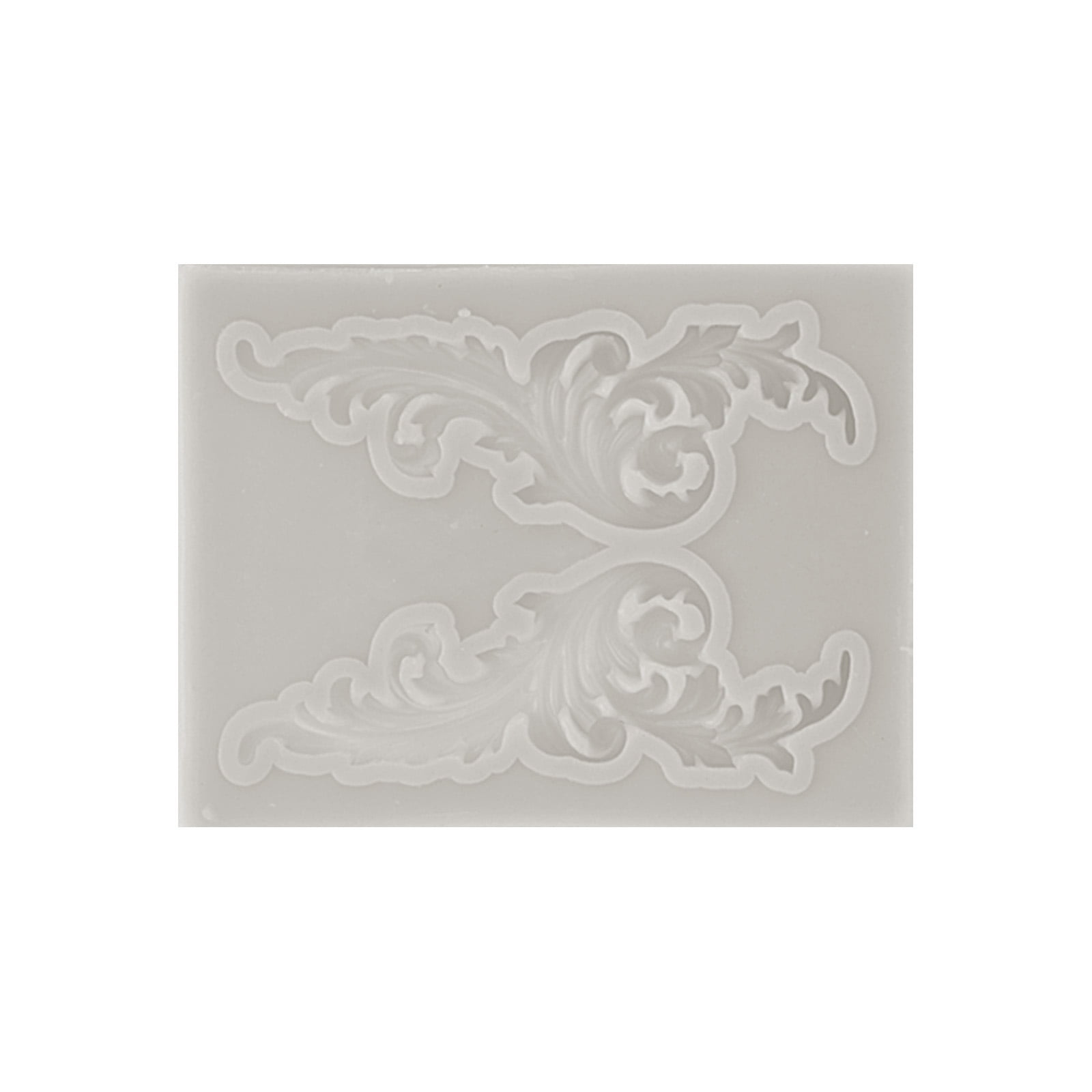 Uxcell 5 Pcs Polymer Clay Mold, Clay Mold Fondant Mold 3D Baroque Lod-Mold Silicone for Crafts Air Dry DIY Cake Grey