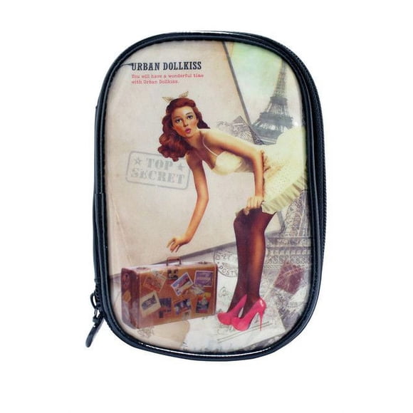 Estuche de maquillaje Urban Dollkiss Sally con 5 soportes para brochas
