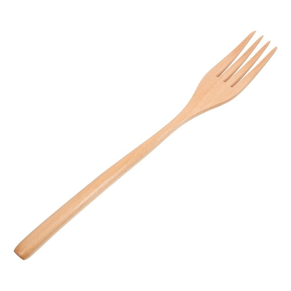 Topbathy Kitchen Fork Brown Wood Fork Mixing Salads Simple Design Home Users 1Pcs