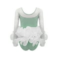 thumbnail image 2 of TSSOE Girls Ballet Leotard Dress Gymnastics Dance Set Lace Trim Athletic Tutu Skirt Modern Dancewear Green 13-14, 2 of 5