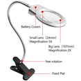 thumbnail image 5 of Pro Flexible Lupa manos libres Lámpara de escritorio Iluminada LED Lupa iluminada con clip para leer Punto de cruz, Modelo: Blanco esquí esquí Gafas de esquí, 5 of 5