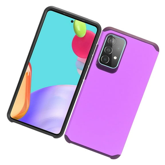 Case for Samsung Galaxy A52 5G Armor Dual Layer 2 in 1 Rubberized Hard Shell Shockproof TPU Hybrid Protection Slim Cover for Galaxy A52 5G by Xcell - Purple
