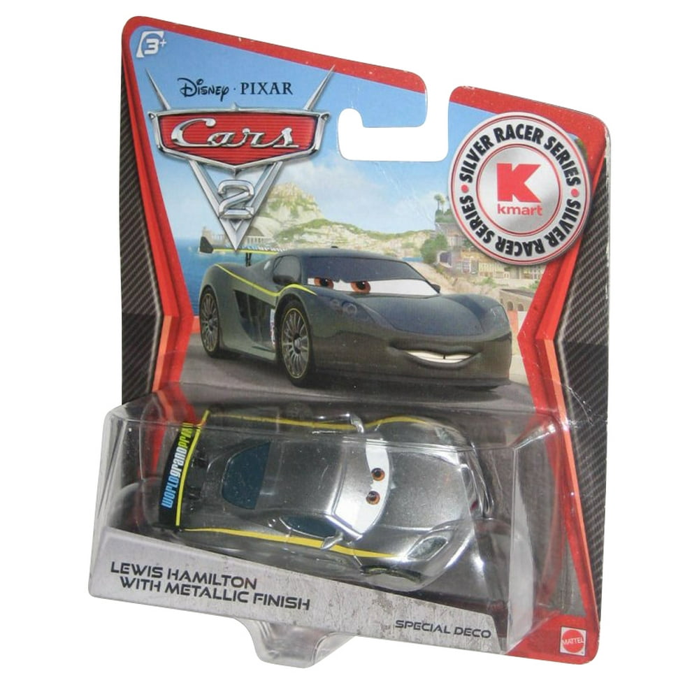 Disney Pixar Cars 2 Lewis Hamilton Toy Car w/ Metallic Finish Silver