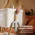 thumbnail image 6 of HARPPA Baby Bassinet Bedside Sleeper, 3-in-1 Cradle for Newborns with Storage & Wheels, White, 6 of 9
