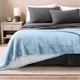 thumbnail image 2 of Bare Home Manta de Cama de Felpa Sherpa Mullida y Suave, Reversible, Liviana, Tamaño Matrimonial/queen, Azul Claro, 2 of 6