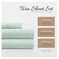thumbnail image 2 of Double-Brushed Microfiber Twin XL Sheet Set 3 Piece – Oeko-TEX Certified Ultra Soft & Wrinkle-Free - 16" Deep Pocket Sheets - Easy Care Twin XL Size - Mint, 2 of 9
