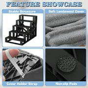 Topmart Dog Stairs for High Beds,Non-Slip Plastic 5-step Pet Step for Dogs,20.1''High,Grey