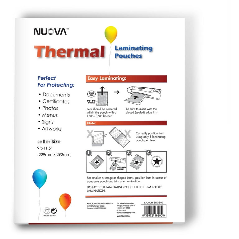 特価商品  Premium Nuova Thermal 9 Pouches, Laminating オフィス機器