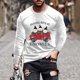 thumbnail image 1 of Blusas y camisas de manga larga y cuello redondo para hombre, informales, con estampado navideño, deportivas, de poliéster., 1 of 5