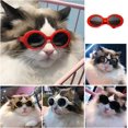 thumbnail image 3 of HUGFEGWE Petites Lunettes de Soleil pour Animaux de Compagnie Rétro Circulaires Cosplays Accessoire Photo pour Filles Animaux de Compagnie Petites Races Chiot CJB91-89742, 3 of 8