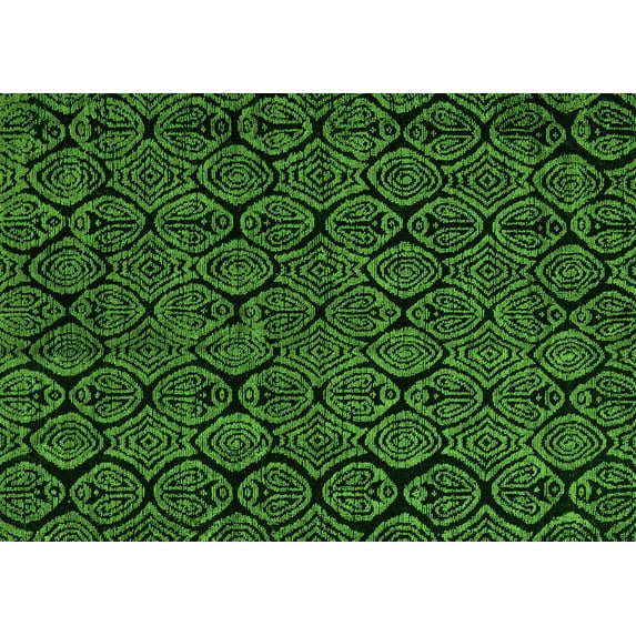 Ahgly Company Indoor Rectangle Abstract Green Modern Area Rugs, 8' x 10'