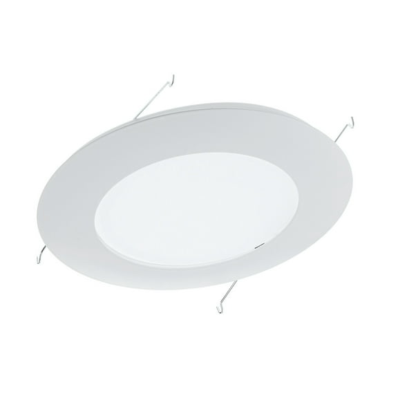 NICOR Lighting 6-Inch Lexan Shower Trim with Albalite Lens, White (17505)