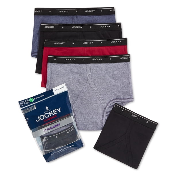 Paquete de 4 calzoncillos Jockey para hombre + 1 ropa interior adicional, multicolor, 40