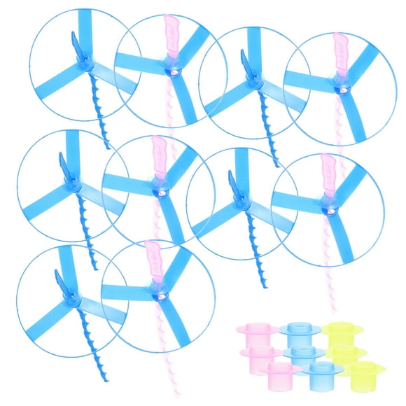 KAKOWELY 10 Pcs Jouets Disques Volants pour Enfants, Jouets Disques Volants, Soucoupes Volantes à Tirer, 9.84x"X5.12"X5.12 Pouces