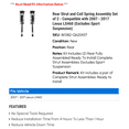 thumbnail image 2 of Rear Strut and Coil Spring Assembly Set of 2 - Compatible with 2007 - 2017 LS460 (Excludes Sport Suspension) 2008 2009 2010 2011 2012 2013 2014 2015 2016, 2 of 2