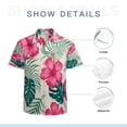 thumbnail image 7 of High Quality Hawaiian Shirts for Men Short Sleeve Aloha Beach Shirt Floral Summer Casual Button Down Shirts Blouses PSIS7V, 7 of 7