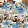 thumbnail image 5 of Area Rugs 2.7'x5', Blue Coastal Starfish Carpet for Living Room Bedroom Dining Room, Vintage Wooden Nautical Coral Summer Throw Kitchen Rugs Non Slip Washable Rectangle Indoor Outdoor Rugs, 5 of 8
