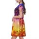 thumbnail image 2 of Disketp Palm Trees at Sunset para Vestido de Manga Corta para Mujeres, Vestidos de Verano para Mujeres, Casual y Holgado para la Playa, 2 of 6